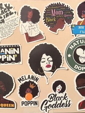 Melanin Stickers, Afro-American Stickers, Black History, Juneteenth